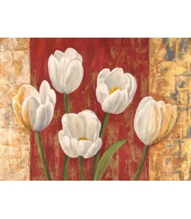 Tulips on Royal Red - Jenny Thomlinson