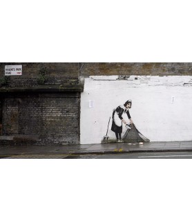Regents Park Rd, Camden, London (graffiti attributed to Banksy) - Anonymous (attributed to Banksy)