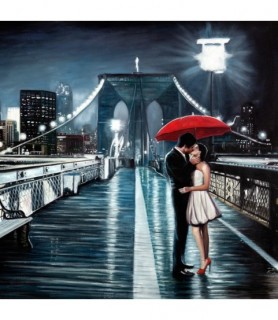 Kissing on Brooklyn Bridge (detail) - Pierre Benson