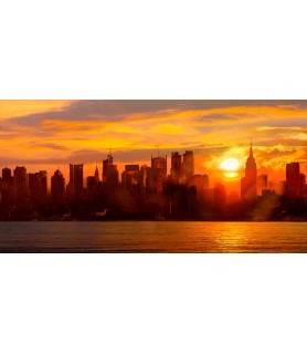 Sunset over Manhattan -...