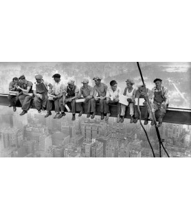 New York Construction Workers Lunching on a Crossbeam, 1932 (detail) - Charles C. Ebbets