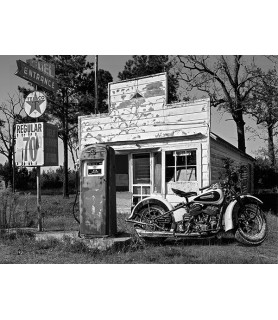 Abandoned gas station, New...