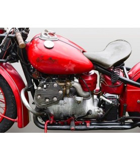 Vintage American motorbike (detail) - Gasoline Images