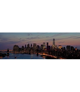 Lower Manhattan at dusk -...