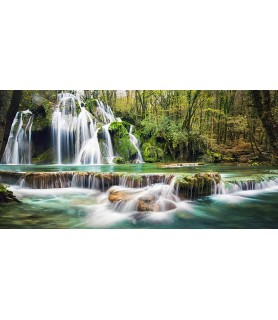 Waterfall in a forest - Pangea Images