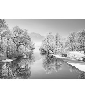 Winter landscape at Loisach, Germany (BW) - Frank Krahmer