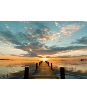 Morning Lights on a Jetty - Pangea Images