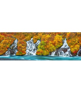 Hraunfossar Waterfall,...