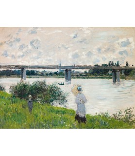 The Promenade with the Railroad Bridge, Argenteuil - Claude Monet