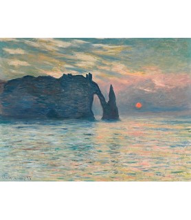 Sunrise at Etretat - Claude Monet