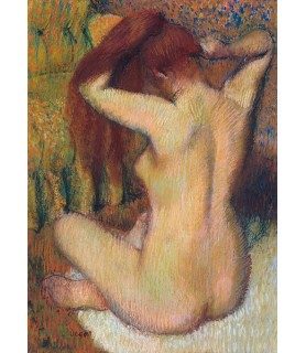 Woman Combing her Hair - Edgar Degas