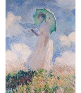 Woman with Parasol (Left) - Claude Monet