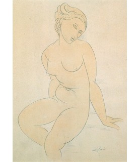 Seated Female Nude - Amedeo Modigliani