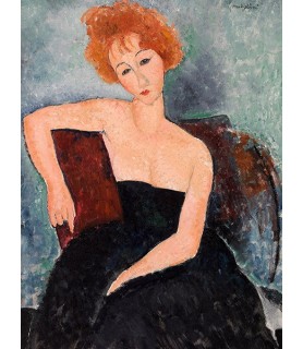 Jeune fille rousse en robe de soir (detail) - Amedeo Modigliani