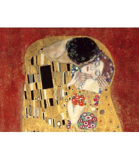 The Kiss, detail (Red variation) - Gustav Klimt