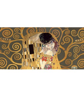 The Kiss, detail (Grey variation) - Gustav Klimt