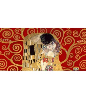 The Kiss, detail (Red variation) - Gustav Klimt