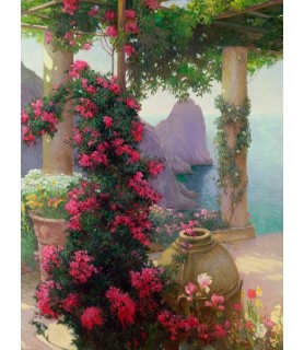 The Terrace, Capri (detail) - Karl Maria Schuster