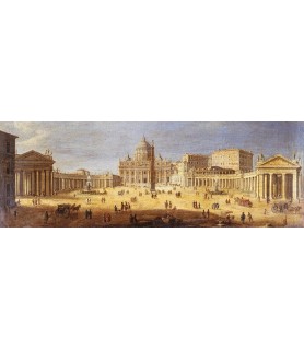 Piazza San Pietro, Rome (detail) - Gaspar Van Wittel