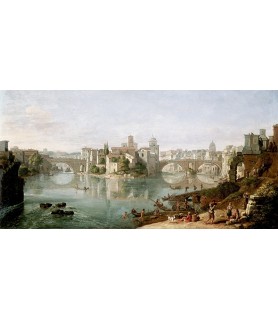 The Tiber in Rome - Gaspar Van Wittel