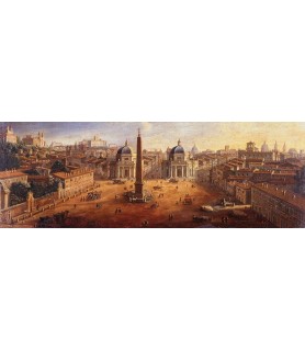Piazza del Popolo, Rome (detail) - Gaspar Van Wittel