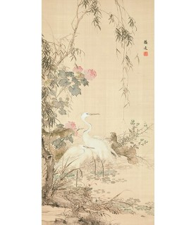 Willow and Herons - Anonymous
