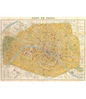 Gilded Map of Paris - Joannoo