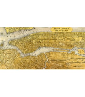 Gilded Map of NYC - Joannoo