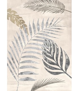 Palm Leaves Silver I - Eve C. Grant