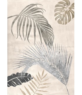 Palm Leaves Silver II - Eve C. Grant