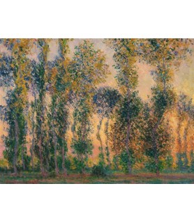 Poplars at Giverny, Sunrise - Claude Monet