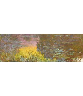 The Water Lilies - Setting Sun - Claude Monet
