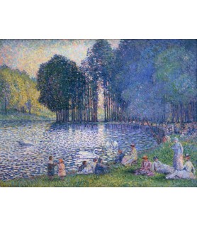 The Lake of the Bois de Boulogne - Henri Edmond Cross