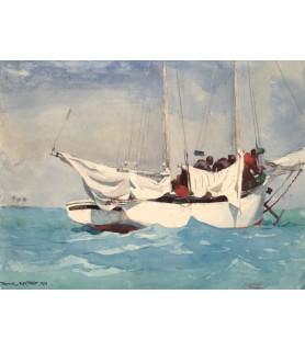 Key West, Hauling Anchor - Winslow Homer