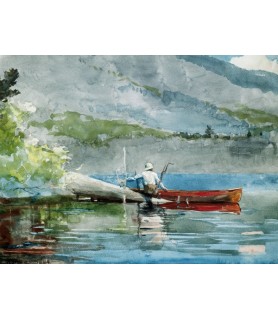 The Red Canoe - Winslow Homer