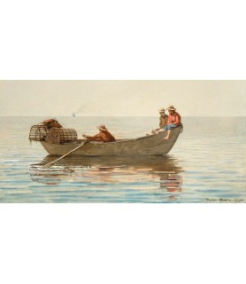 Three Boys in a Dory with Lobster Pots - Winslow Homer