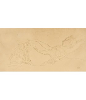 Sleeping Woman - Gustav Klimt
