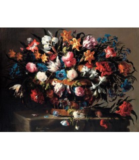 Small basket of Flowers - Juan de Arellano