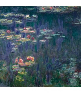 Waterlilies: Green Reflections (detail) - Claude Monet