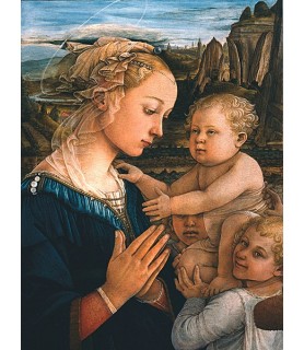 Madonna col Bambino e angeli (detail) - Filippo Lippi