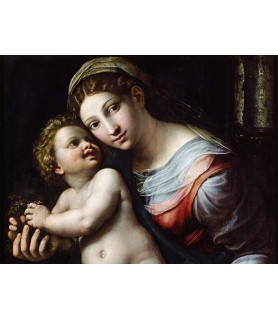 Madonna e Bambino (detail) - Giulio Romano